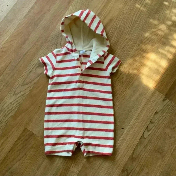 Janie and Jack stripped one piece boys romper, size 3 - 6 monthss - Picture 1 of 5